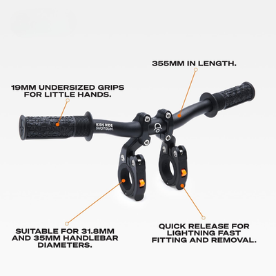 Frontmontierter Kindersitz und Lenkerkombination